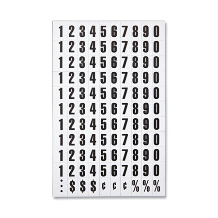 Bi-Silque MasterVisi, INTERCHANGEABLE MAGNETIC BOARD ACCESSORIES, NUMBERS, BLACK, 3/4inH KT2020